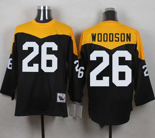 Mitchell And Ness 1967 Steelers #26 Rod Woodson Black/Yelllow Throwback Men's Stitched NFL Jersey